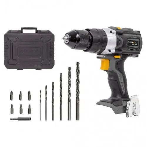 Haute Qualité Perceuse à percussion sans fil – 18V Brushless 60 Nm – avec mallette de transport – Batavia