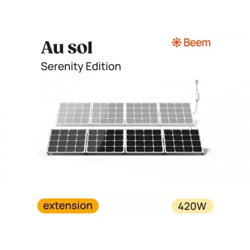 Offre Spéciale Panneau solaire Beem Serenity, kit d‘extension 420W, installation au sol – BEEM