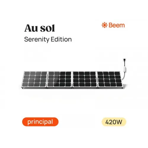 Acheter En Ligne Panneau solaire Beem Serenity, kit de démarrage 420W, installation au sol – BEEM