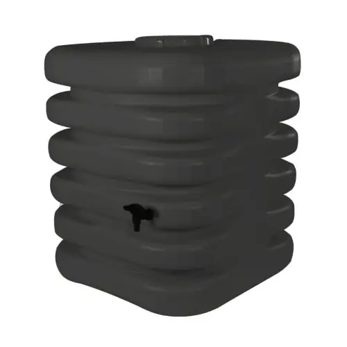 Achat Immédiat Recuperateur à eau Cubique 1000L anthracite – couvercle, robinet et kit chéneau – Belli