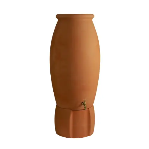 Commander Vite Récupérateur à eau Jarre 235L terre cuite – socle, couvercle, robinet laiton et chéneau – Belli