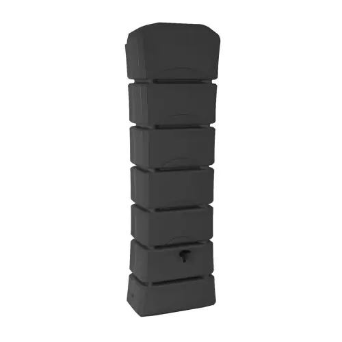 Dernier Modèle Recuperateur à eau Latitude 300L anthracite – couvercle, robinet, fixation et kit chéneau – Belli