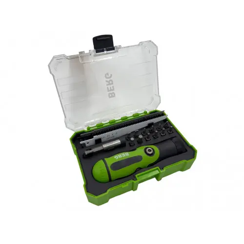 Marque Multitool manuel 17 pièces avec poignée orientable - embouts et lames de scie - BergTecTool