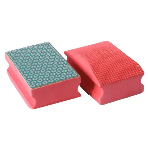 Set de tampons de ponçage manuel diamant - comprenant K50-vert, K100-noir, K200-rouge - 55 x 90 mm - BergTecTool Solde