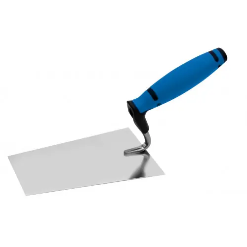 Truelle de maçon avec col en S - inox - 2K - 160mm - BergTecTool Marque