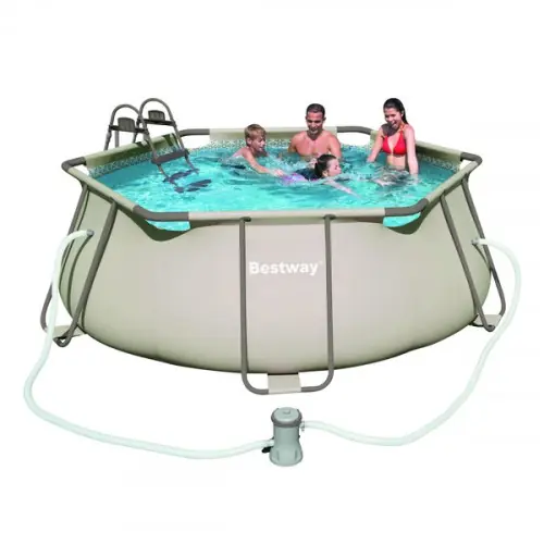 Kit Piscine autoportante hexagonale Steel Pro Frame – BESTWAY Dernier Modèle