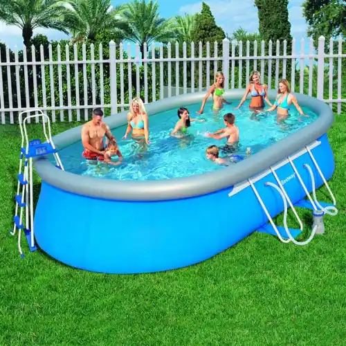 Seulement Aujourd'hui Kit Piscine ovale "Fast Set" 549 x 366 x 122 cm - BESTWAY