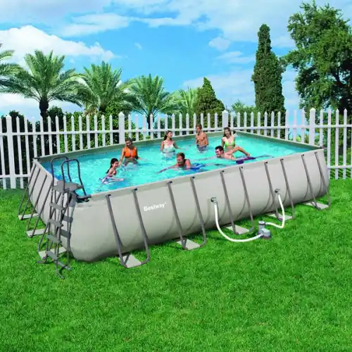 KIT Piscine rectangulaire "Steel Frame" 671 x 396 x 132 cm - BESTWAY Promotion Saisonnière