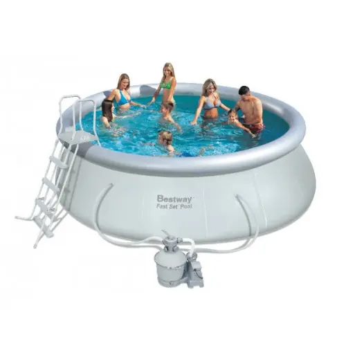 KIT Piscine Ronde "Fast Set" Ø457 x 122cm + filtre à sable - BESTWAY Vente Directe