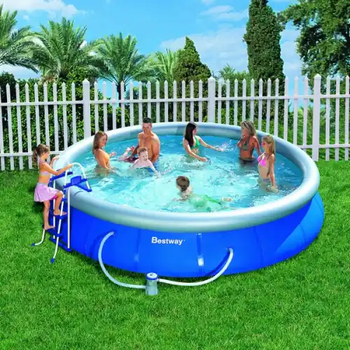 Livraison Express KIT Piscine ronde "Fast Set" Ø457 x 91 cm - BESTWAY