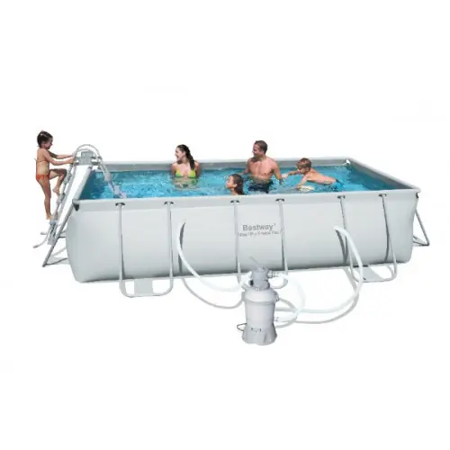 KIT Piscine "Steel Frame" 404 x 201 x 100cm + filtre à sable - BESTWAY Offre Du Jour