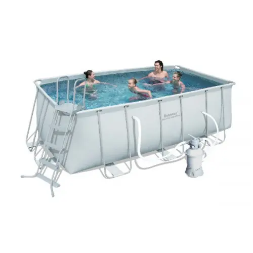 KIT Piscine "Steel Frame" 412 x 201 x 122cm + filtre à sable - BESTWAY Commande En Gros