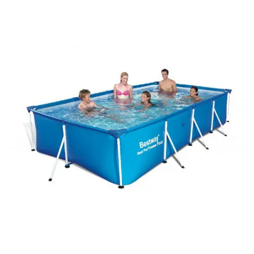 Offre Limitée Piscine rectangualire "Steel Frame" 400 x 211 x 81 cm - BESTWAY