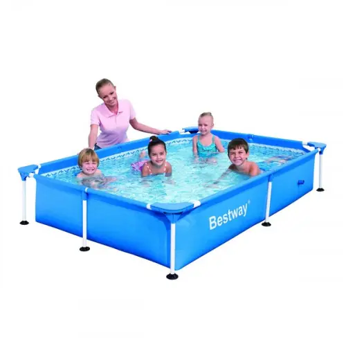 Piscine rectangulaire "Steel Frame" 221 x 150 x 43 cm - BESTWAY Marque