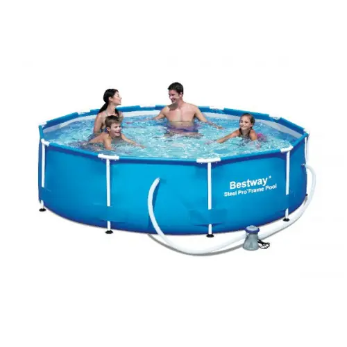 Meilleure Vente Piscine ronde "Steel Frame" Ø 305 x 76 cm + filtre - BESTWAY