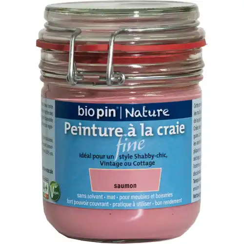 Peinture naturelle à la craie fine 0,325 L – Saumon – Biopin Nature Haute Qualité