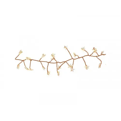 Guirlande lumineuse int boa avec etoiles 160 led blanc chaud a piles cable cuivre 2m - BLACHERE ILLUMINATION Prix Réduit