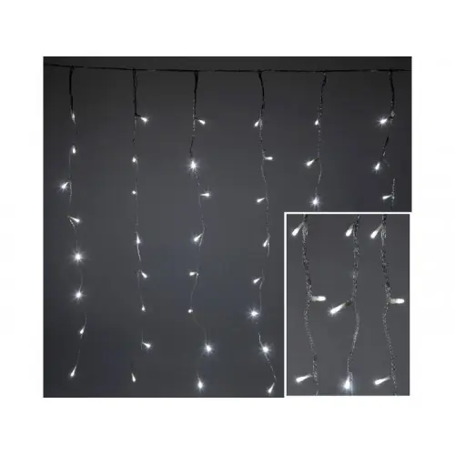 Rideau Électrique 2 M Lumineux De Noël, 96 Leds Blanc Froid – BLACHERE ILLUMINATION Haute Qualité