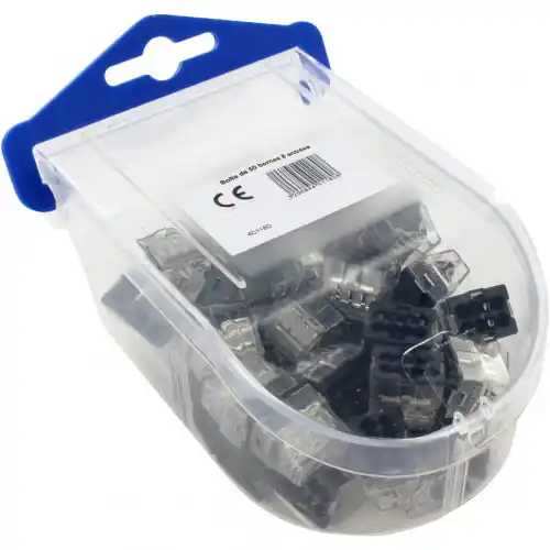 Boîte de 100 bornes transparentes avec 8 entrées – BLM Must-Have