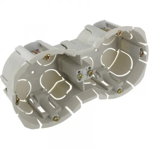 Boite double encastrée bibox entraxe 71mm diamètre 65-67mm profondeur 40mm a vis - BLM Prix Promo