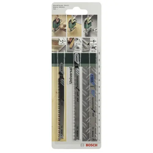 Lot de 3 lames coupe multimatériau BOSCH T123x, t234x, t345xf pour scie sauteuse - BOSCH Offre Du Jour