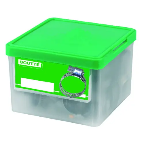 Vente Flash Boîte de 25 colliers bande ajourée acier de serrage, l. 13mm, Ø 25/45, tuyau Ø30 – BOUTTE