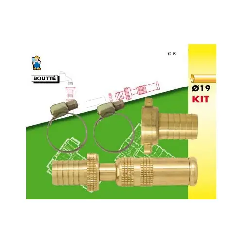 Kit d‘arrosage 3 pièces pour tuyau Ø19 – BOUTTE Dernier Modèle