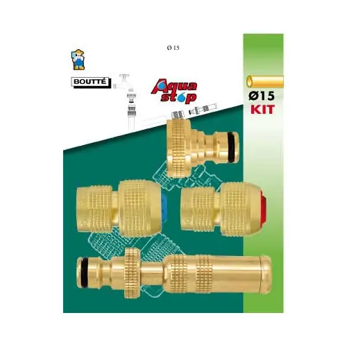 Kit d‘arrosage 4 pièces pour tuyau Ø15 – BOUTTE Offre Du Jour