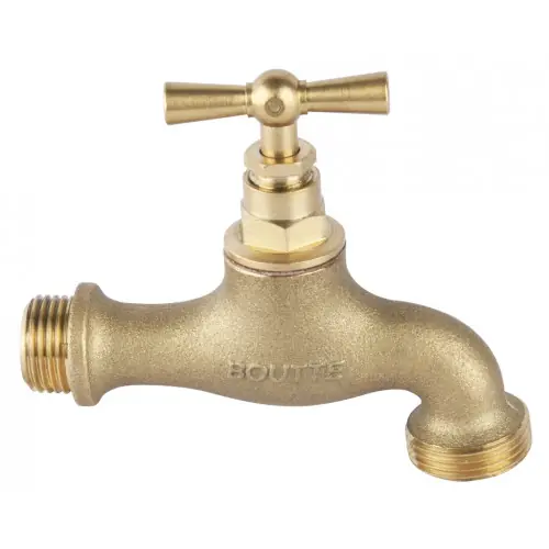 Robinet à clapet M15x21-M15x21 en laiton - sans raccord au nez - BOUTTE Petit Prix