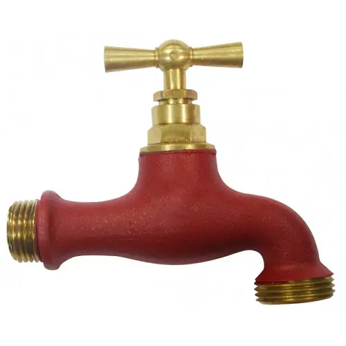 Robinet d’arrosage Boutté bicolore tuile - entrée mâle 15 x 21 et sortie mâle 20 x 27 - BOUTTE Acheter En Ligne