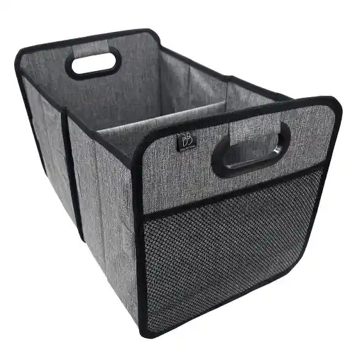 Bac textile pliable 2 compartiments BOX & BEYOND gris, l.40 x P.27.5 x H.28 cm – BOX & BEYOND Meilleure Vente