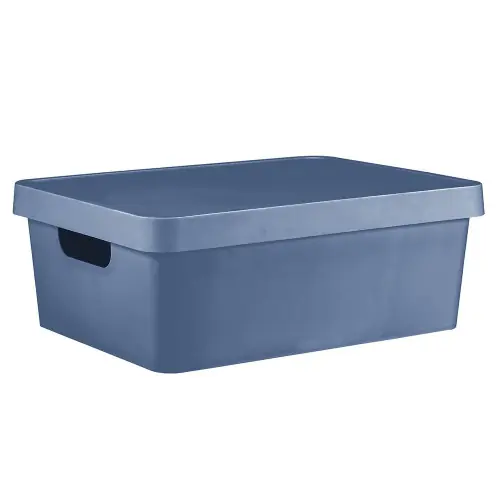 Boîte déco bleu, 11L, H.13.5 x l.27.7 x P.37 cm – BOX & BEYOND Populaire