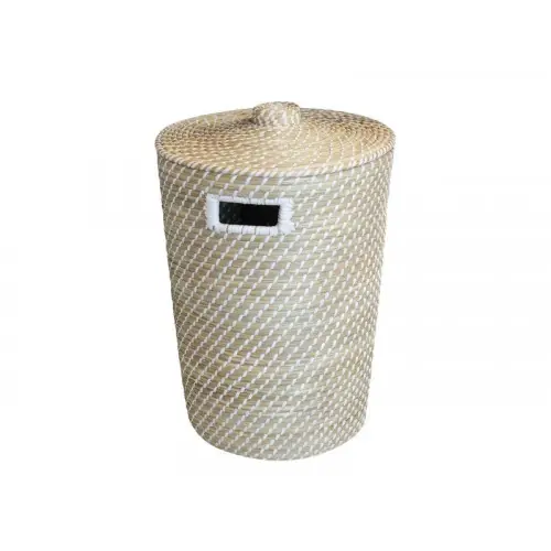Panier à linge fibre végétale Phuket, naturel, 40 x 52 x 40 cm – BOX & BEYOND Marque