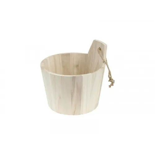 Panier à rangement en bois naturel Oslo, H.16.5 x l.16 cm beige / pin naturel - BOX & BEYOND Commander Maintenant