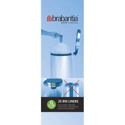 Marque Sacs-poubelle BRABANTIA blanc, 30 l – BRABANTIA