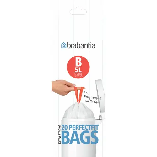 Achetez Aujourd&rsquo;hui Sacs-poubelle de salle de bains 5 l blanc BRABANTIA – BRABANTIA