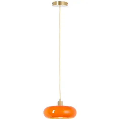 Suspension Arancia, verre, orange, diam.27.5 cm, E27 – BRILLIANT Produit De Marque