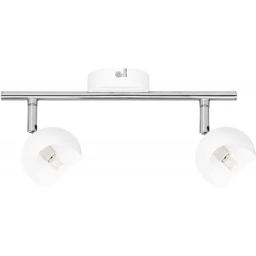 Plafonnier Blanc & Chrome Kita, 2x G9-28W, IP20, 230V, Classe I - Britop Livraison Express