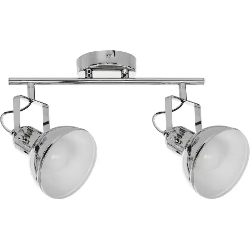 Commander Maintenant Plafonnier Chrome Edit, 2x E27-Max.60W, IP20, 230V, Classe I – Britop