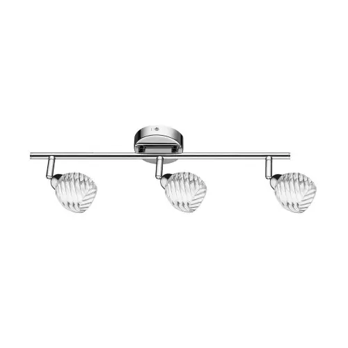 Plafonnier Chrome & Transparent Wave, 3x G9-28W, IP20, 230V, Classe I - Britop Prix Promo