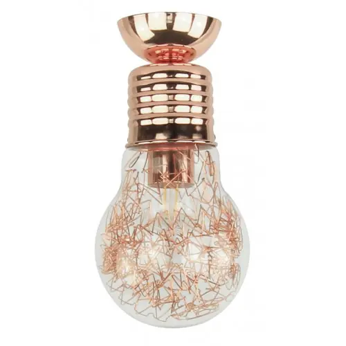 Plafonnier Cuivre Bulb,1xE27 Max 60W , IP20, 230V AC, Classe I - Britop Acheter Direct