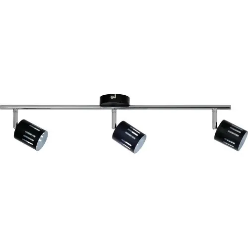 Promotion Plafonnier Noir & Chrome Ulrika, 3x G9-28W, IP20, 230V, Classe I – Britop