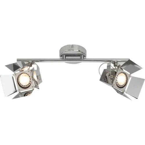 Plafonnier Studio Photo, Chrome, 2x GU10-5W, IP20, 230V, Classe I - Britop Achat Immédiat