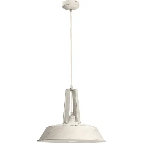 Quantité Limitée Suspension Blanc Antique & Blanc Alvar, 1xE27 Max 60W , IP20, 230V AC, Classe I – Britop