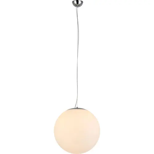 Suspension Chrome & Blanc Emil moyenne, 1x E27-Max.60W, IP20, 230V, Classe I – Britop Top Vente