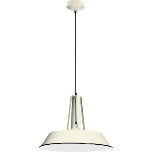 Acheter En Ligne Suspension Ivoire/Noir Alvar petite, 1xE27 Max 60W , IP20, 230V AC, Classe I - Britop