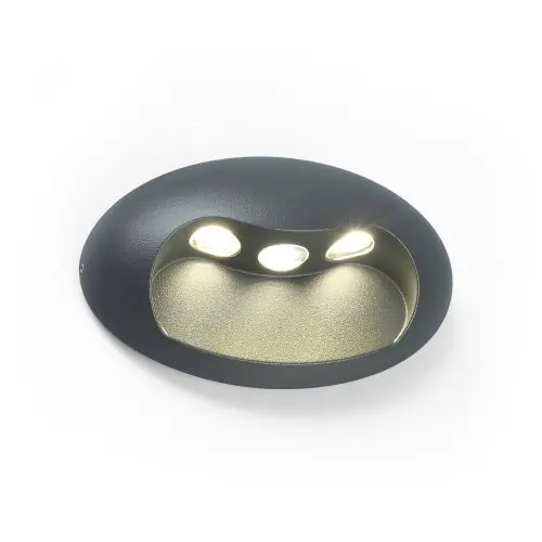 Produit De Marque Applique Gris Foncé EYES, LED Intégrée, 9W, 370 lumens, 4000K, IP54, 230V, Classe I - CALI