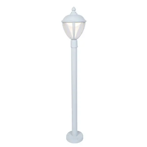 Commander Vite Borne Blanc Matt UNITE sur pied, LED Intégrée, 9W, 330 lumens, 3000K, IP44, 230V, Classe I - CALI