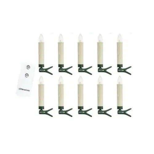 Top Vente Spot à Pince Noir/Blanc Morgan, LED, IP20, 10 bougies Led + télécommande, 10x AA battery, 24V, Classe III – CALI