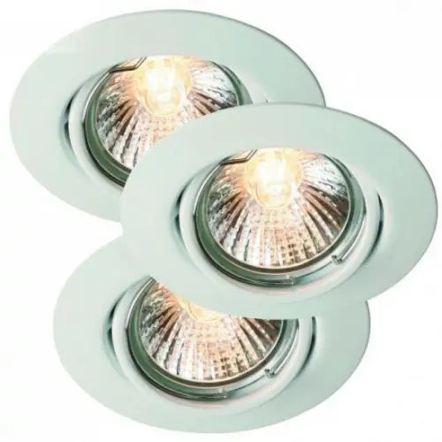 Spot Encastrable Blanc Triton, Gu10, 3x 35W, IP23, 230V, Classe II - CALI Meilleur Choix